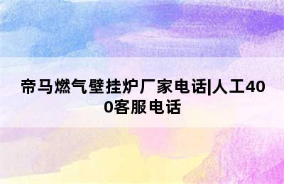 帝马燃气壁挂炉厂家电话|人工400客服电话